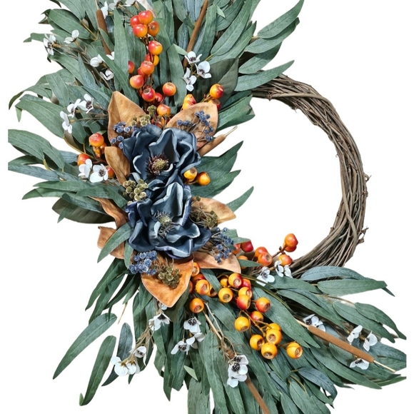 Boho Fall Floral Wreath - Picture 7 of 14